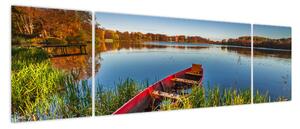 Obraz czerwonej kropki (170x50 cm)