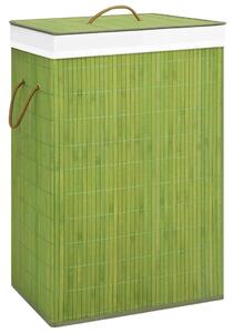 Bambusowy kosz na pranie, zielony