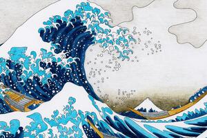 Obraz reprodukcja Wielka fala w Kanagawie - Katsushika Hokusai