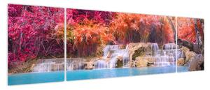 Obraz turkusowej laguny, Laos, Tat Kuang Si (170x50 cm)