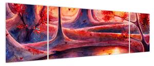 Obraz magicznego lasu (170x50 cm)