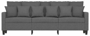 Sofa 3-osobowa, ciemnoszara, 180 cm, tapicerowana tkaninÄ