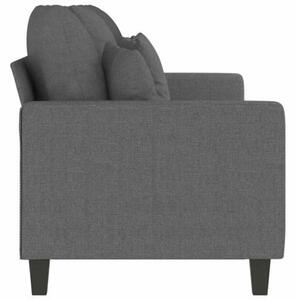 Sofa 3-osobowa, ciemnoszara, 180 cm, tapicerowana tkaninÄ