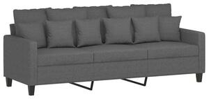 Sofa 3-osobowa, ciemnoszara, 180 cm, tapicerowana tkaninÄ