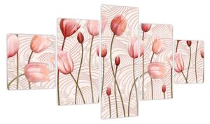 Obraz - Różowe tulipany (125x70 cm)