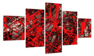 Obraz - Ekspresyjna abstrakcja (125x70 cm)