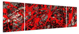 Obraz - Ekspresyjna abstrakcja (170x50 cm)