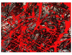 Obraz na szkle - Ekspresyjna abstrakcja (70x50 cm)