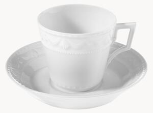 Ręcznie wykonana filiżanka ze spodkiem z porcelany Kurland