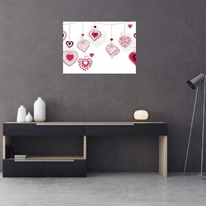 Obraz malowanych serc (70x50 cm)