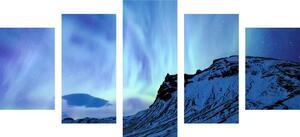 5-częściowy obraz północne światło polarne