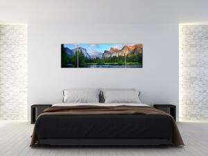 Obraz dzikiego górskiego krajobrazu (170x50 cm)