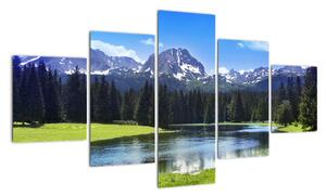 Obraz - Ośnieżone szczyty górskie (125x70 cm)