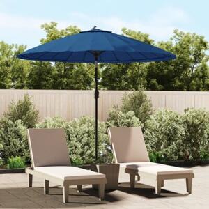 Parasol ogrodowy na słupku aluminiowym, 270 cm, lazurowy