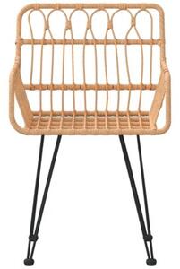 Krzesła ogrodowe, 2 szt., 56x64x80 cm, rattan pe