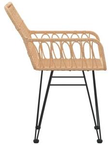 Krzesła ogrodowe, 2 szt., 56x64x80 cm, rattan pe