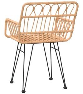 Krzesła ogrodowe, 2 szt., 56x64x80 cm, rattan pe