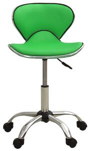 Krzesło biurowe, zielone, obite sztuczną skórą