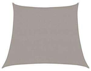 Żagiel przeciwsłoneczny, 160 g/m², trapez, jasnoszary, 3/4x3 m