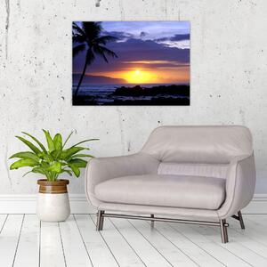 Obraz zachodu słońca nad morzem (70x50 cm)