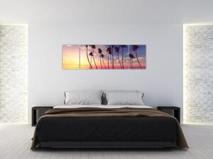 Obraz palm wznoszących się nad powierzchnią (170x50 cm)