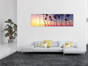 Obraz palm wznoszących się nad powierzchnią (170x50 cm)