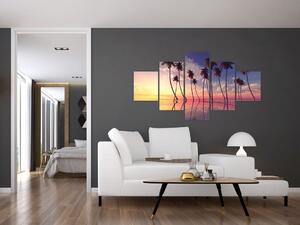 Obraz palm wznoszących się nad powierzchnią (125x70 cm)