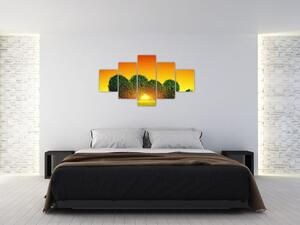Obraz - Serce w koronach drzew (125x70 cm)