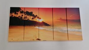 5-częściowy obraz zachód słońca na Sri Lance