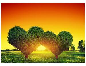 Obraz - Serce w koronach drzew (70x50 cm)
