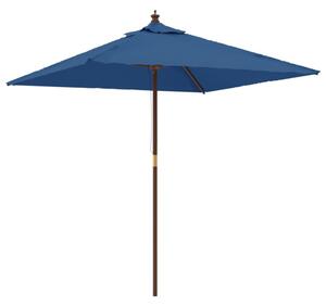 Parasol ogrodowy na drewnianym słupku, lazurowy, 198x198x231 cm