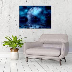Obraz księżyca nad morzem (70x50 cm)