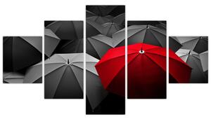 Obraz otwartych parasoli (125x70 cm)