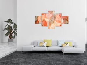 Obraz malowanych jesiennych liści (125x70 cm)