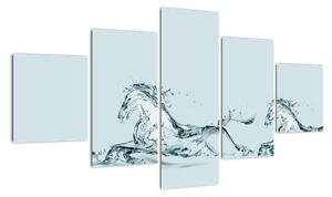Obraz - Konie z kropli wody (125x70 cm)
