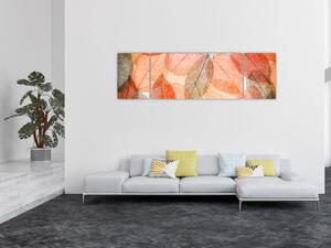 Obraz malowanych jesiennych liści (170x50 cm)
