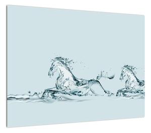 Obraz - Konie z kropli wody (70x50 cm)