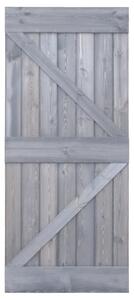 Drzwi, 80x210 cm, lite drewno sosnowe, szare
