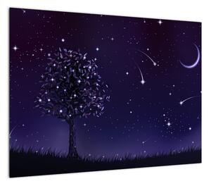 Obraz - Noc uchwycona przez ilustrację (70x50 cm)