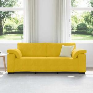 Sofa 3-osobowa, Å¼Ã³Åta, 220x77x82 cm, aksamit