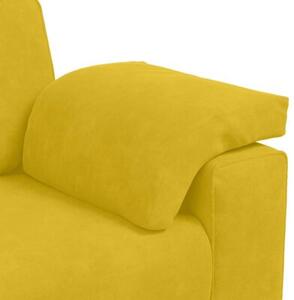 Sofa 3-osobowa, Å¼Ã³Åta, 220x77x82 cm, aksamit