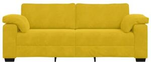Sofa 3-osobowa, Å¼Ã³Åta, 220x77x82 cm, aksamit
