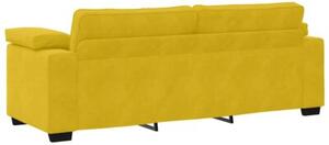 Sofa 3-osobowa, Å¼Ã³Åta, 220x77x82 cm, aksamit
