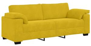 Sofa 3-osobowa, Å¼Ã³Åta, 220x77x82 cm, aksamit