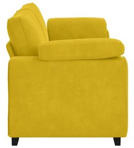 Sofa 3-osobowa, Å¼Ã³Åta, 220x77x82 cm, aksamit