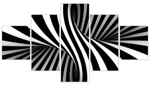 Abstrakcyjny obraz z paskami zebry (125x70 cm)