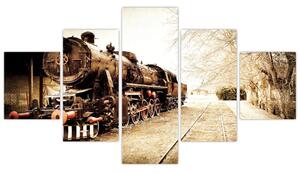 Obraz - Zabytkowa lokomotywa (125x70 cm)