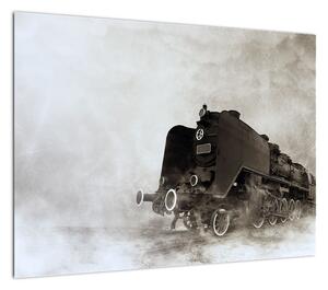 Obraz - Pociąg we mgle (70x50 cm)
