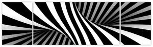 Abstrakcyjny obraz z paskami zebry (170x50 cm)