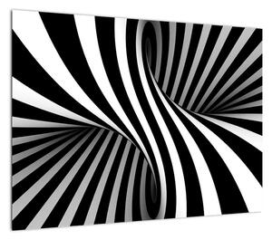 Abstrakcyjny obraz z paskami zebry (70x50 cm)